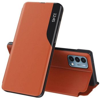 Husa tip carte techsuit - efold series - oneplus nord n200 5g - orange
