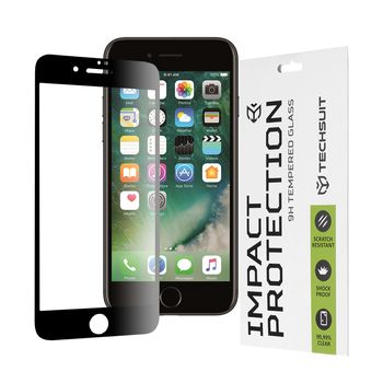 Folie sticla iphone 7 / 8 / se2,full cover, full glue glass, black