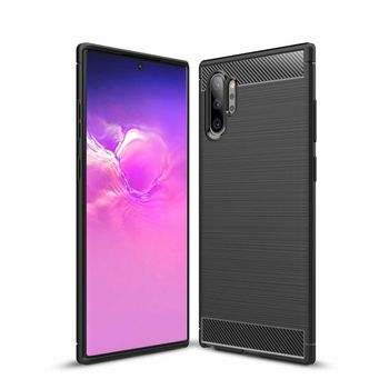 Husa techsuit - carbon silicone - samsung galaxy note 10 plus / 5g - black