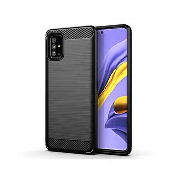 Husa techsuit - carbon silicone - samsung galaxy a71 - black