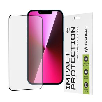 Folie sticla iphone 13 / 13 pro,full cover, full glue glass, black