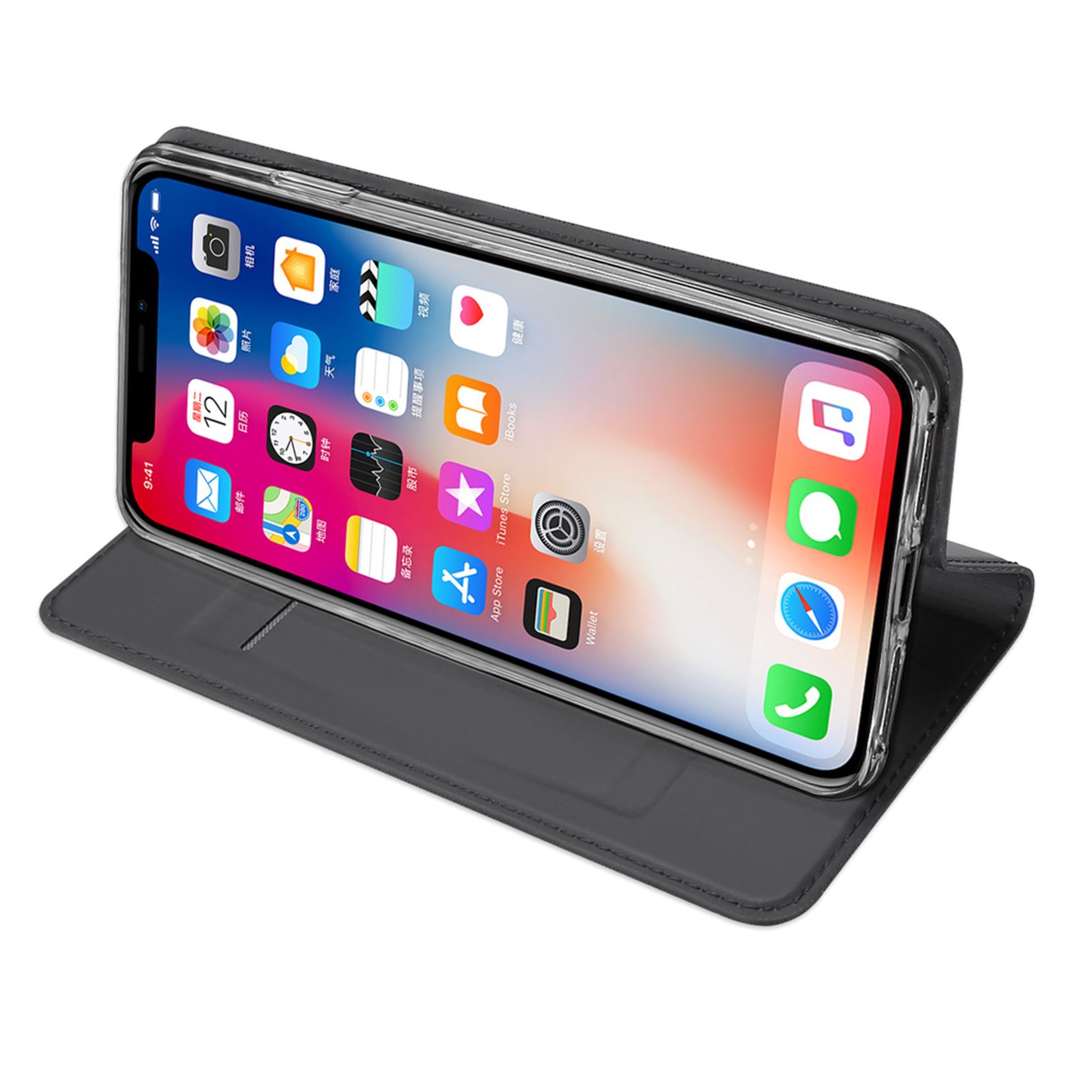 Husa tip carte Dux Ducis - Skin Pro - iPhone XR - Black fotografia produsului View 3 L