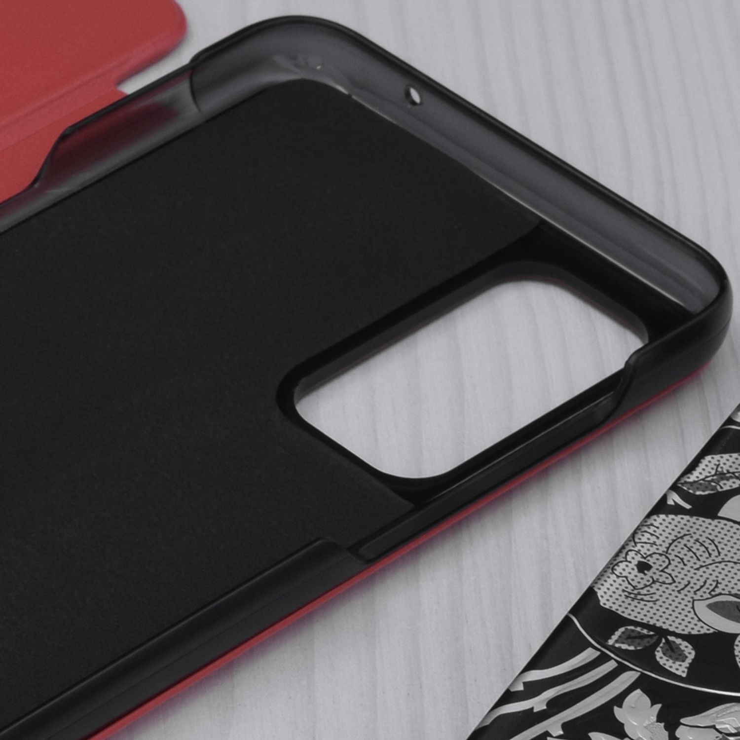 Husa tip carte Techsuit - eFold Series - Oneplus Nord 2 5G - Red fotografia produsului View 3 L