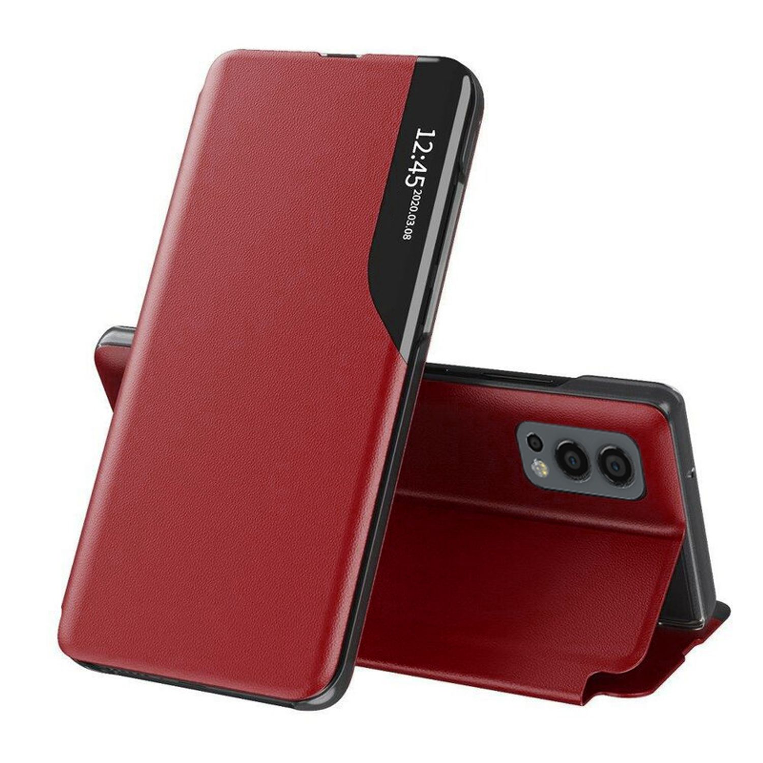 Husa tip carte Techsuit - eFold Series - Oneplus Nord 2 5G - Red fotografia produsului