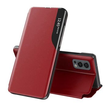 Husa tip carte techsuit - efold series - oneplus nord 2 5g - red