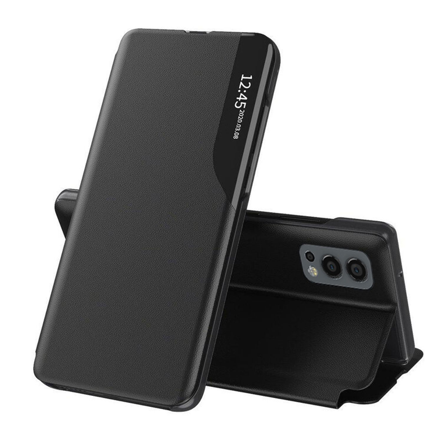 Husa tip carte Techsuit - eFold Series - Oneplus Nord 2 5G - Black fotografia produsului