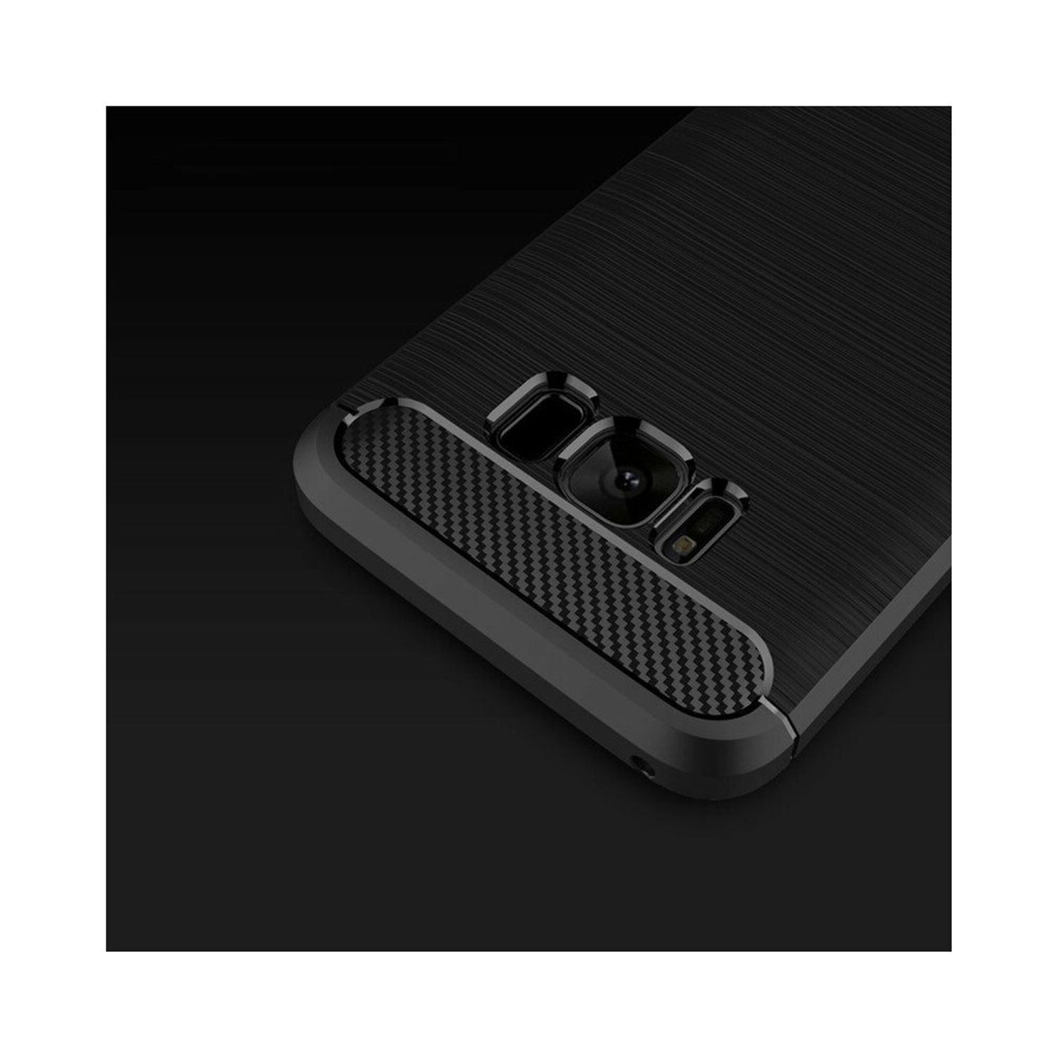 Husa Techsuit - Carbon Silicone - Samsung Galaxy S8 Plus - Black fotografia produsului View 3 L