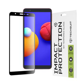 Folie sticla samsung galaxy a01 core,full cover, full glue glass, black