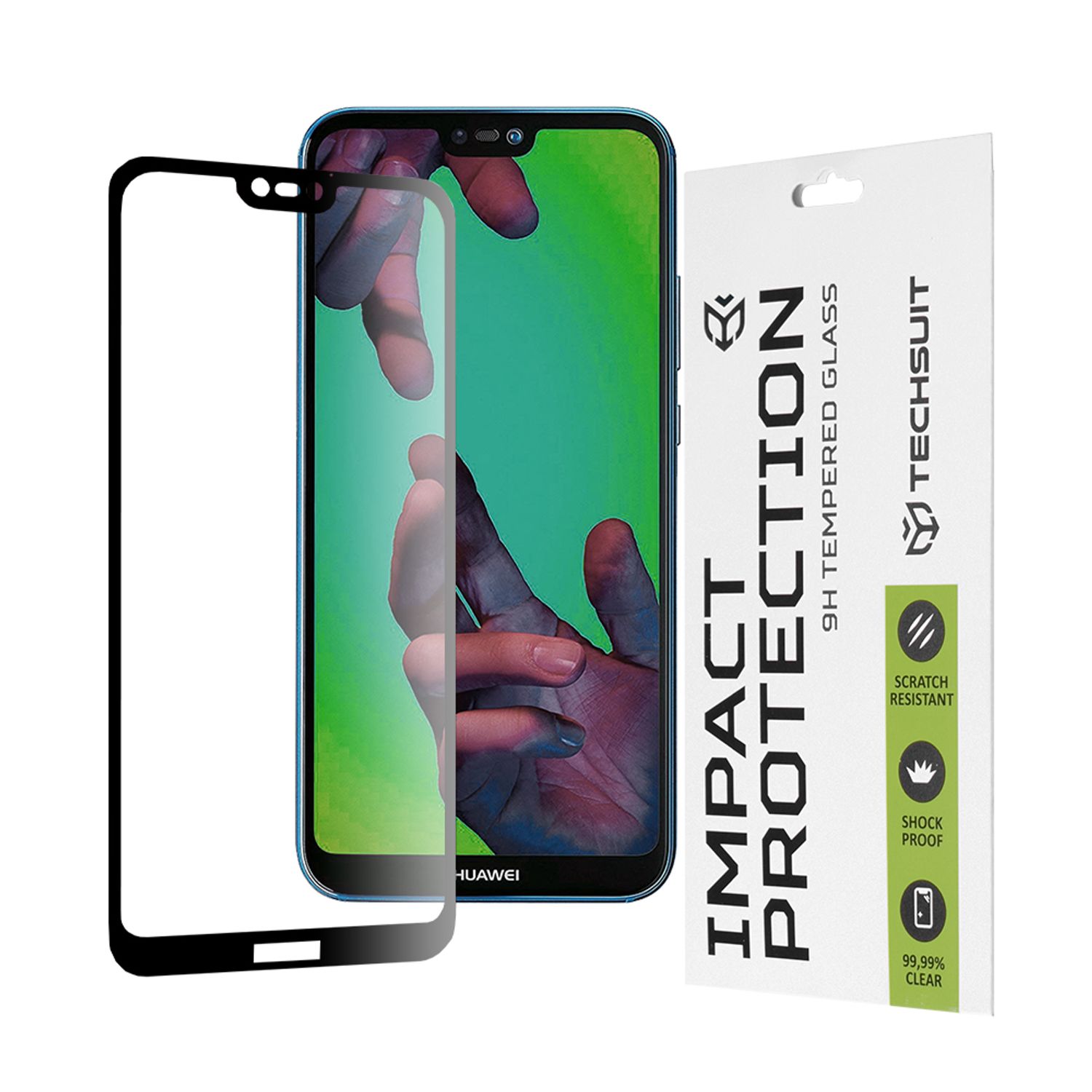 Folie sticla Huawei P20 Lite,full Cover, full glue glass, black fotografia produsului