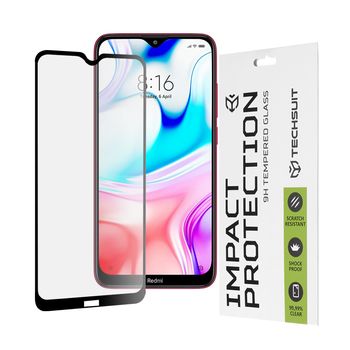 Folie sticla xiaomi redmi 8 / 8a,full cover, full glue glass, black