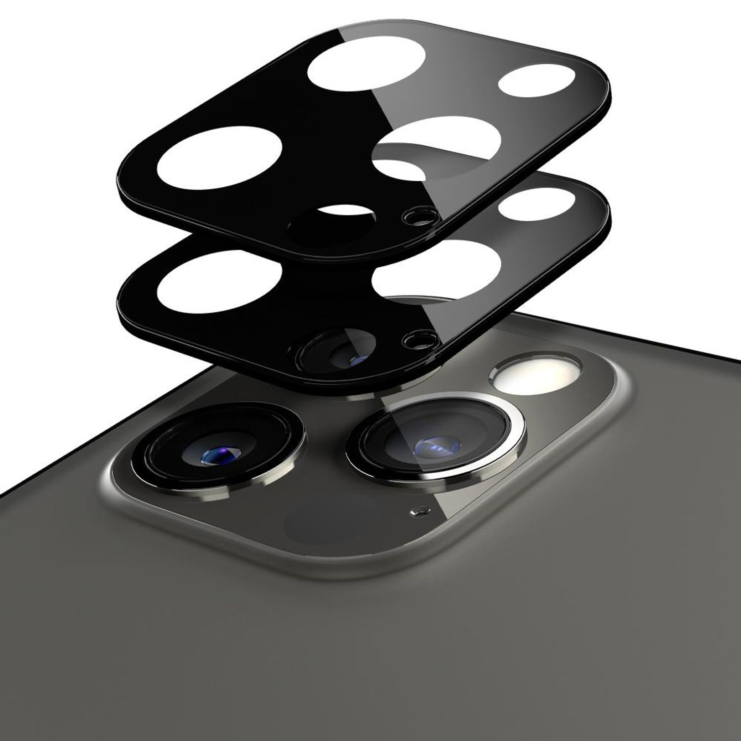 Folie camera iPhone 12 Pro Max, Negru fotografia produsului View 3 L
