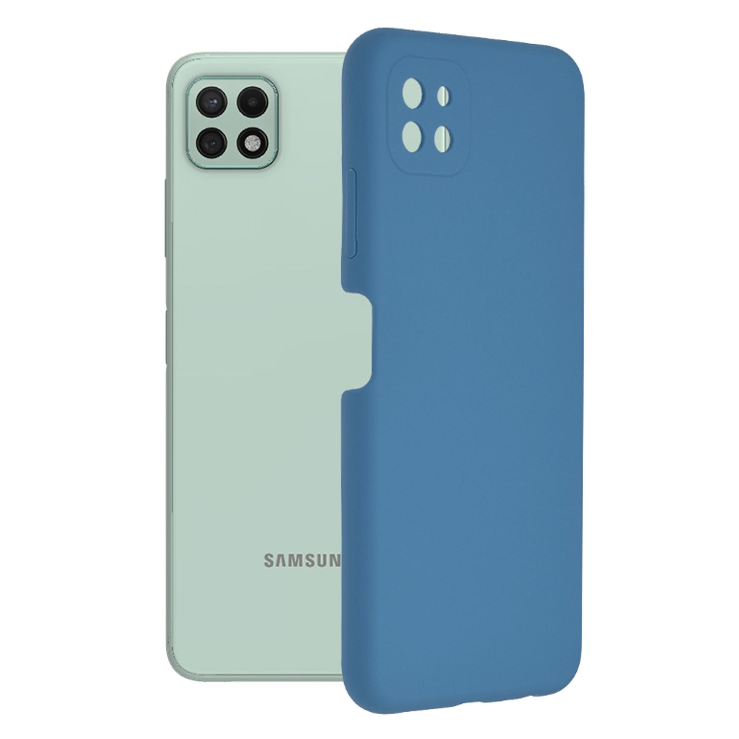 Husa premium Techsuit - Soft Edge Silicone - Samsung Galaxy A22 5G - Denim Blue fotografia produsului