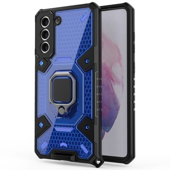 Husa techsuit - honeycomb armor - samsung galaxy s21 - albastru