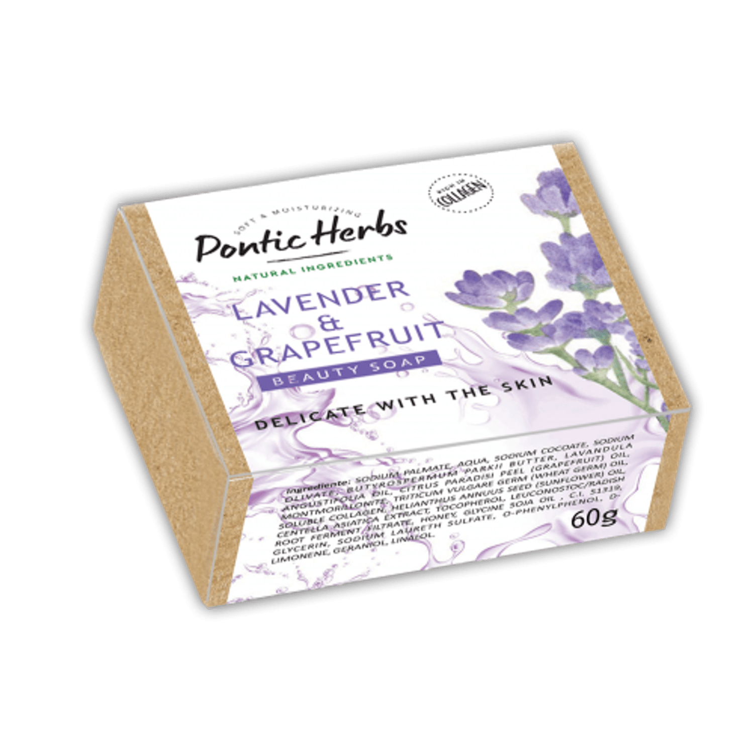 Pontic Herbs Sapun solid Lavender & Grapefruit, 60 grame fotografia produsului