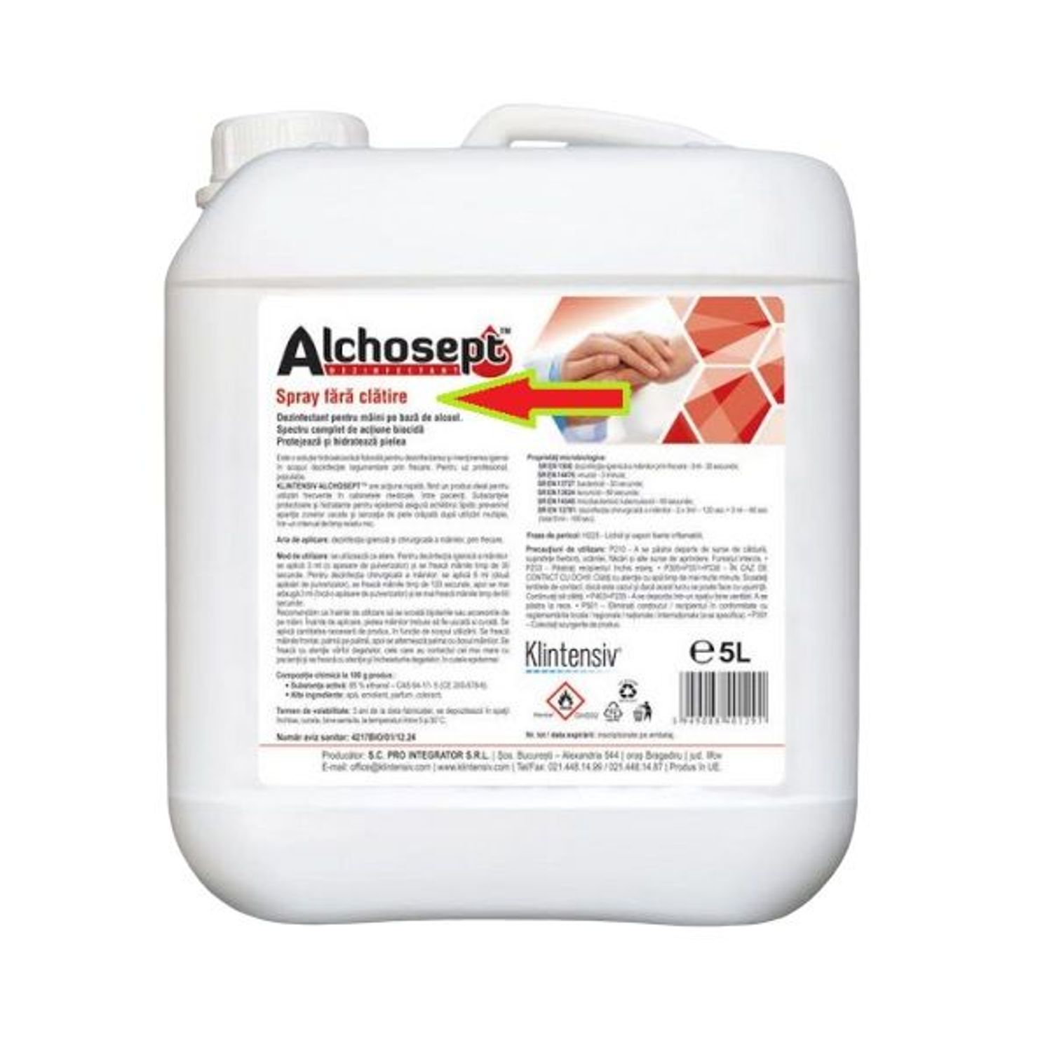 Alchosept - Dezinfectant pentru maini si tegumente, 5000 ml fotografia produsului