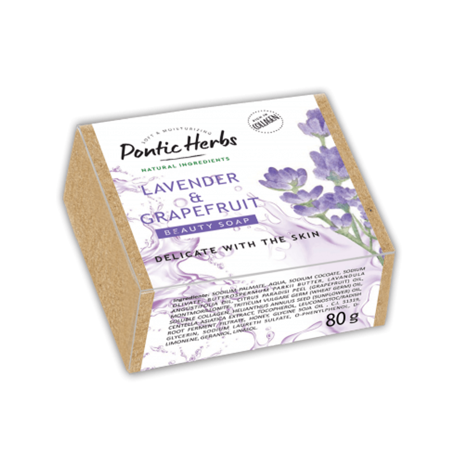 Pontic Herbs Sapun solid Lavender & Grapefruit, 80 grame fotografia produsului