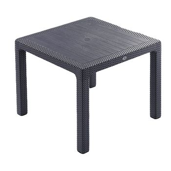 Masa gradina, terasa raki classi ratan 90x90xh75cm, polipropilena/fibra sticla culoare antracit