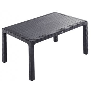 Masa gradina, terasa raki classi ratan 90x150xh75cm, polipropilena/fibra sticla culoare antracit