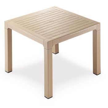 Masa raki classi wood patrata 90x90xh75cm polipropilena/fibra sticla culoare cappuccino