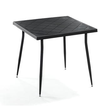 Masa raki carmen 80x80xh75cm cu blat antistatic culoare antracit/negru