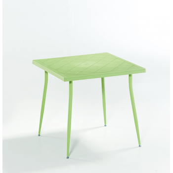 Masa patrata raki carmen 80x80xh75,5cm din polipropilena cu fibra de sticla culoare verde