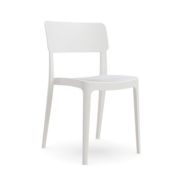 Scaun bar raki pano 47,1x45,3xh81,9cm din polipropilena cu fibra de sticla culoare alba