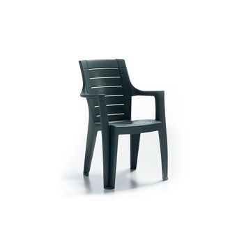 Scaun cu cotiera raki elegance wood 62x57xh88cm din polipropilena verde