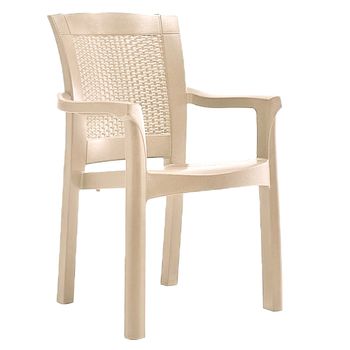 Scaun raki roma rattan 57x60xh90cm polipropilena/fibra sticla culoare cappuccino