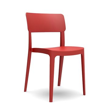 Scaun bar raki pano 47,1x45,3xh81,9cm din polipropilena cu fibra de sticla culoare rosie