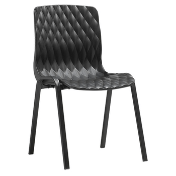 Scaun bar raki royal din polipropilena cu fibra de sticla culoare neagra 52x50xh83cm