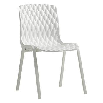 Scaun terasa raki royal din polipropilena cu fibra de sticla alba 52x50xh83cm