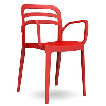 Scaun bucatarie cu brate raki aspendos 54,5x45,3xh81,6cm din polipropilena cu fibra de sticla culoare rosie