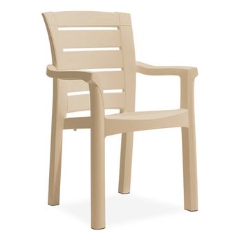 Scaun terasa raki milano wood d60xh90xw75xsh45cm polipropilena/fibra sticla culoare cappuccino