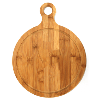 Platou din bambus rotund cu maner raki 30,5cm