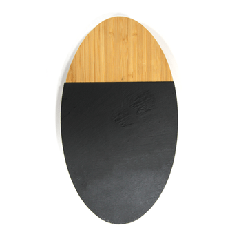 Platou prezentare bambus si ardezie raki 35,5x20,3xh1,9cm oval