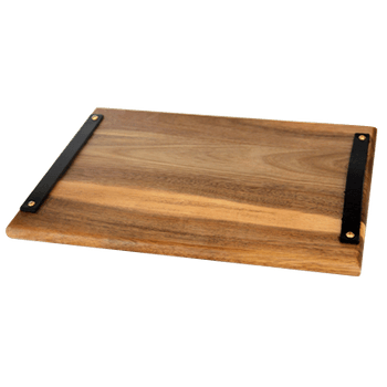 Platou servire raki 31x23cm cu maner, lemn acacia