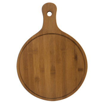 Platou servire pizza raki 28xh1,2cm cu maner, din lemn