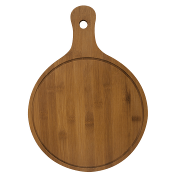 Platou servire pizza raki 32xh1,2cm cu maner, din lemn