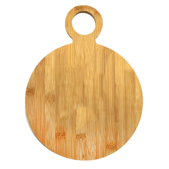 Platou din bambus rotund cu maner raki 36,5cm