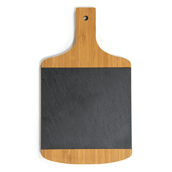 Platou prezentare bambus si ardezie raki 33x19,3xh1,9cm dreptunghiular cu maner