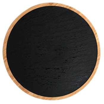 Platou bambus cu ardezie raki 26,8x1,9cm rotund pentru prezentare