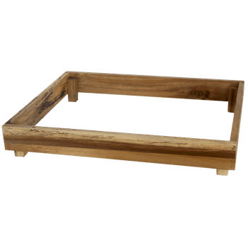 Suport din lemn salcam raki 34,5x28,5x5,5cm pentru platou ardezie 32,5x26,5cm