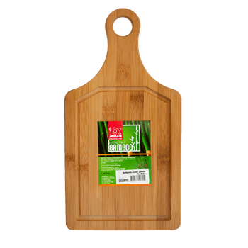 Tocator bucatarie bambus cu toarta raki 34x18x0,9cm