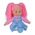 Papusa Simba - Flower Dolly, par roz, material textil, 38 cm fotografia produsului
