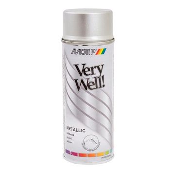 Vopsea spray decorativa metalizata motip very well, acrilica, 400 argintiu