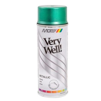 Vopsea spray decorativa metalizata motip very well, acrilica, 400 verde