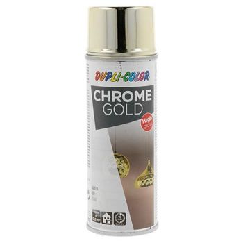Vopsea spray decorativa efect crom auriu dupli-color chrome gold, 200 ml