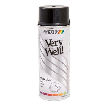 Vopsea spray decorativa metalizata motip very well, acrilica, 400 negru