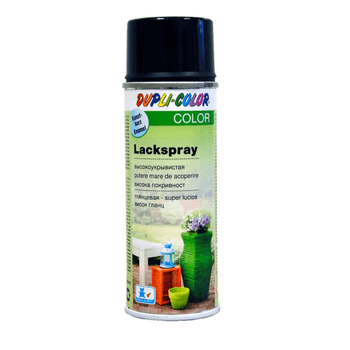 Vopsea spray decorativa DUPLI-COLOR Lackspray, sintetica, negru, 200 ml DUPLI-COLOR imagine 2022 caserolepolistiren.ro