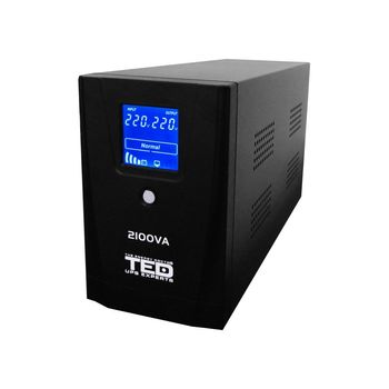 Ups ted electric 2100va / 1200w line interactive cu 2 iesiri schuko si display lcd ted-2100